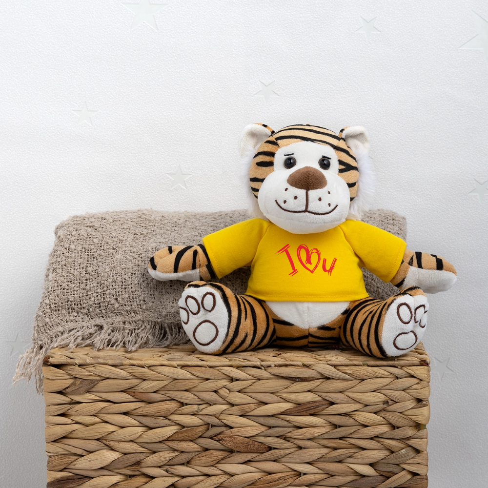 Plush Tiger - sun yellow